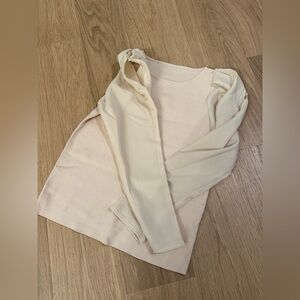 Reformation Cream long sleeves top